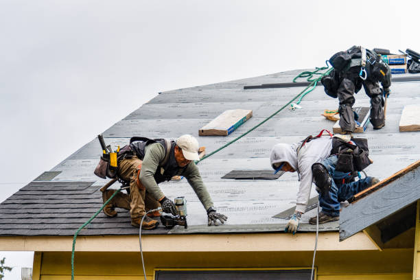 Professional Gutter Installation technician working in Adrian, MN